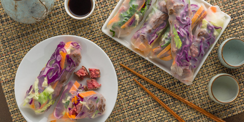 Recipe: Rice paper rolls with lean hamburgers